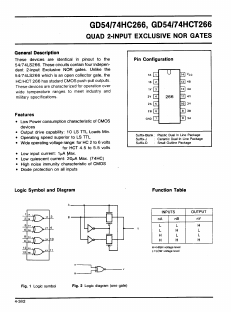 GD54HC266 Datasheet PDF LG