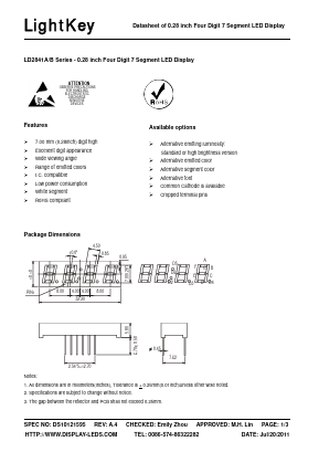 LD2841AB Datasheet PDF LightKey Optoelectronics Ltd.