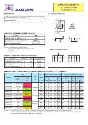 KW1-302A3 Datasheet PDF Lucky Light Electronic