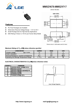 MMSZ4697 Datasheet PDF Shenzhen Luguang Electronic Technology Co., Ltd