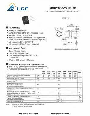 2KBP06G Datasheet PDF Shenzhen Luguang Electronic Technology Co., Ltd
