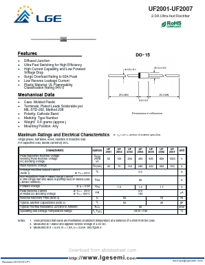 UF2004 Datasheet PDF Shenzhen Luguang Electronic Technology Co., Ltd