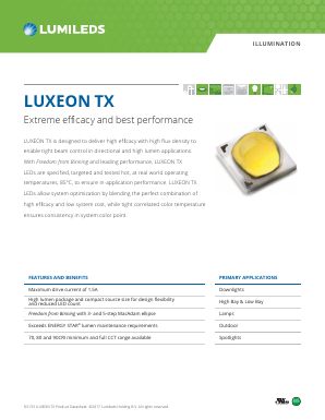 L1T2-5770000000000 Datasheet PDF Lumileds Lighting Company