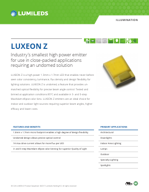 LXZ1-2780-Y Datasheet PDF Lumileds Lighting Company