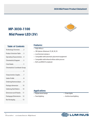 MP-3030-1100 Datasheet PDF Luminus, Inc