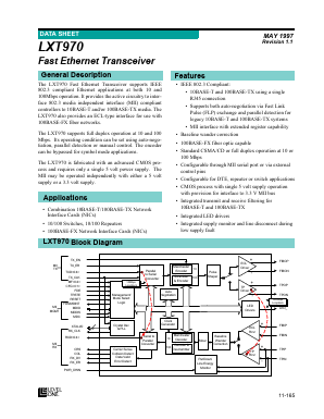 LXT970 Datasheet PDF Level One