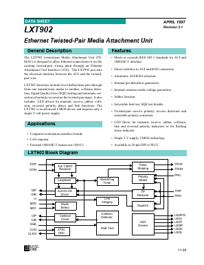 LXT902 Datasheet PDF Level One