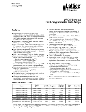 OR2C10A-3S240I Datasheet PDF Lattice Semiconductor