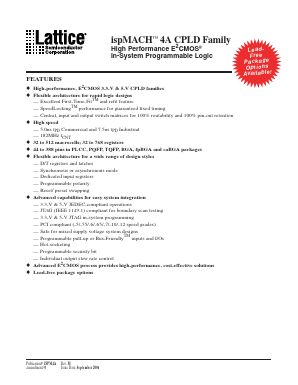 M4A5-384/256-10VI Datasheet PDF Lattice Semiconductor