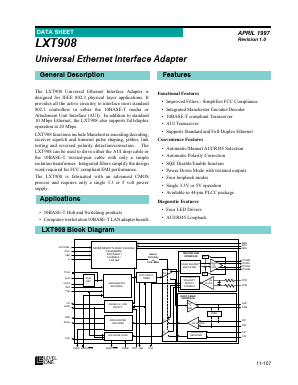 LXT908PC Datasheet PDF LevelOne