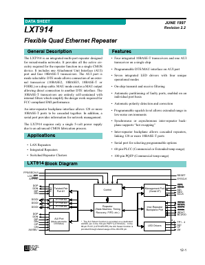 LXT914 Datasheet PDF LevelOne