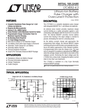 LTC4052-42 Datasheet PDF Linear Integrated System