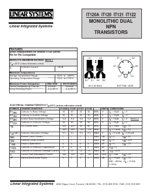 IT121 Datasheet PDF Linear Integrated System