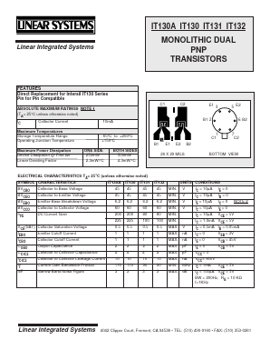 IT132 Datasheet PDF Linear Integrated System