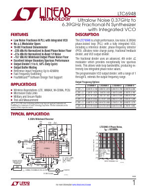 LTC6948IUFD-3 Datasheet PDF Linear Technology
