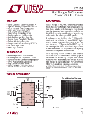 LT1158ISW-PBF Datasheet PDF Linear Technology