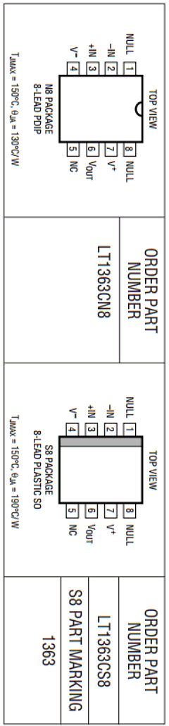 LT1363CS8 Datasheet PDF Linear Technology