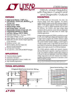 LT3050EMSE-3.3-PBF Datasheet PDF Linear Technology