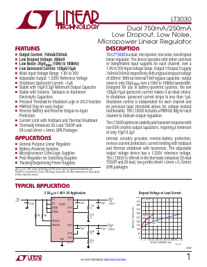 LT3030IUFD Datasheet PDF Linear Technology