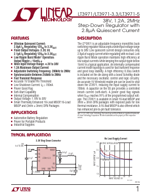 LT3971EDD-5-PBF Datasheet PDF Linear Technology