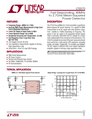 LT5570IDD Datasheet PDF Linear Technology