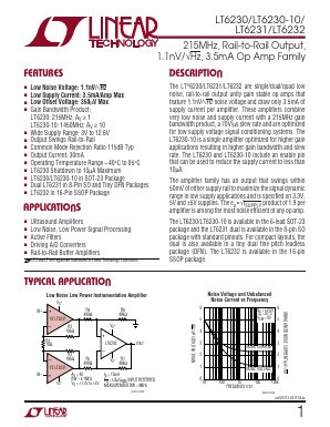 LT6230-10 Datasheet PDF Linear Technology