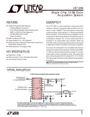 LTC1290 Datasheet PDF Linear Technology