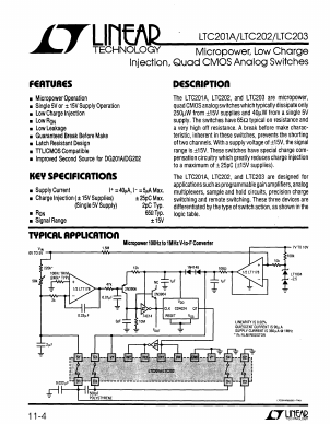 LTC201A Datasheet PDF Linear Technology