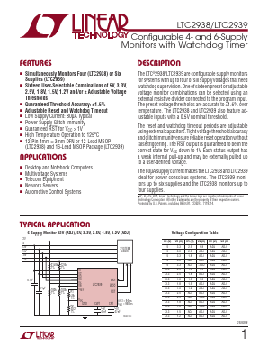LTC2939H Datasheet PDF Linear Technology