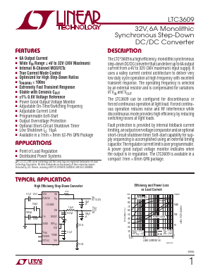 LTC3609IWKG Datasheet PDF Linear Technology