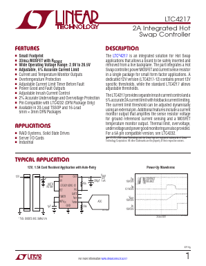 LTC4217 Datasheet PDF Linear Technology