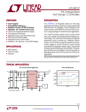 LTC4219 Datasheet PDF Linear Technology