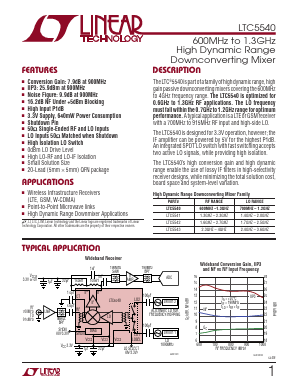 LTC5540IUH Datasheet PDF Linear Technology