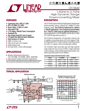 LTC5542IUH-PBF Datasheet PDF Linear Technology