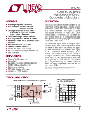 LTC5598 Datasheet PDF Linear Technology