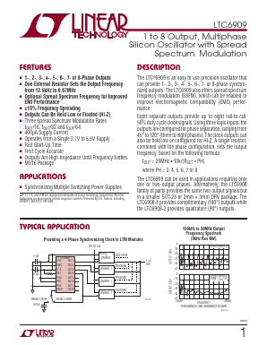 LTC6909IMS-PBF Datasheet PDF Linear Technology