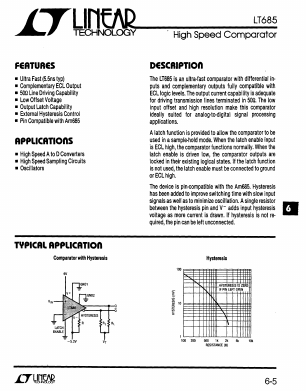 LT685 Datasheet PDF Linear Technology