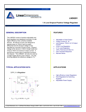 LND5201-2.85 Datasheet PDF Linear Dimensions Semiconductor