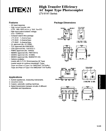 LTV8141M-V Datasheet PDF LiteOn Technology