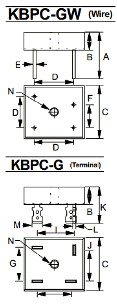 KBPC25005GW Datasheet PDF LiteOn Technology