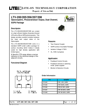 LTV-200 Datasheet PDF LiteOn Technology
