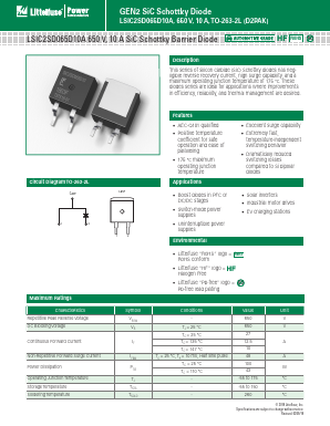 LSIC2SD065D10A Datasheet PDF Littelfuse, Inc