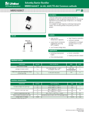 MBRD10200CT Datasheet PDF Littelfuse, Inc