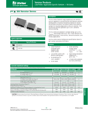 V360RA16 Datasheet PDF Littelfuse, Inc