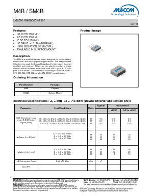 SM4B Datasheet PDF M/A-COM Technology Solutions, Inc.