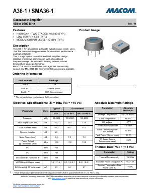 CA36-1 Datasheet PDF M/A-COM Technology Solutions, Inc.