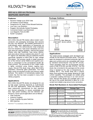 MA4PK3003 Datasheet PDF M/A-COM Technology Solutions, Inc.