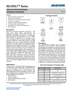 MA4PK3003 Datasheet PDF M/A-COM Technology Solutions, Inc.