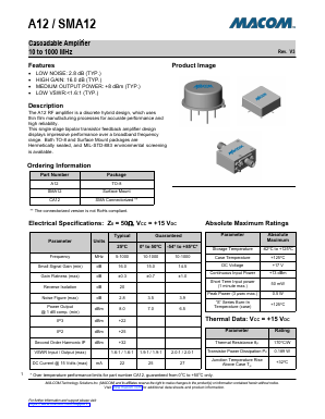 CA12 Datasheet PDF M/A-COM Technology Solutions, Inc.