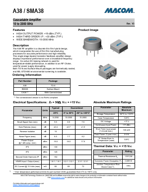 CA38 Datasheet PDF M/A-COM Technology Solutions, Inc.